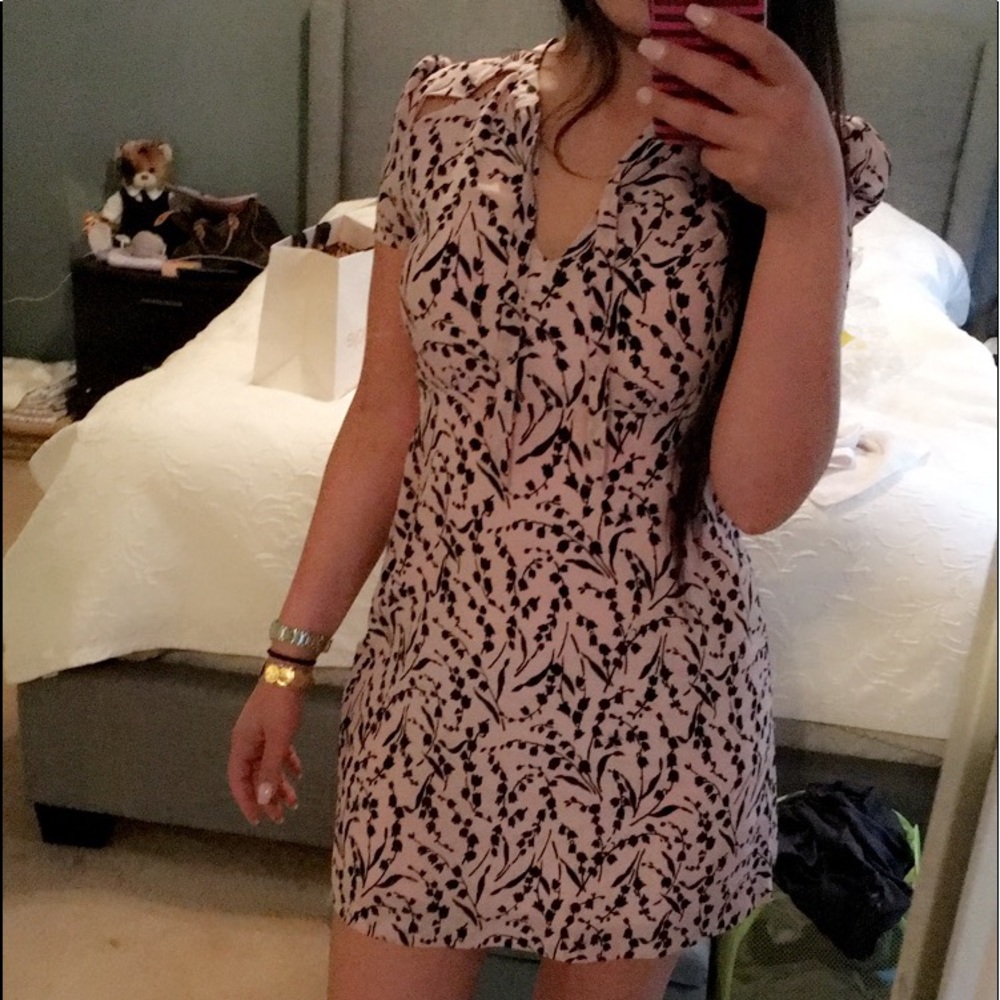 Maje pink silk dress